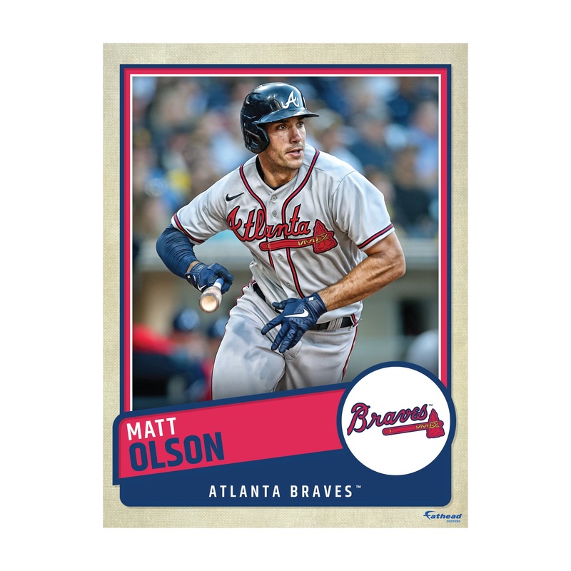 Matt Olson – Peel & Stick Poster – Official MLB – Atlanta Braves – Reusable Vinyl Wall Decal