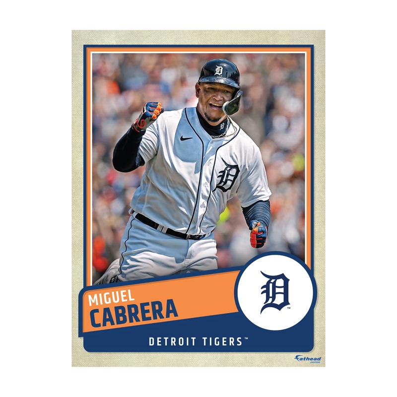 Miguel Cabrera – Peel & Stick Poster – Official MLB – Detroit Tigers – Reusable Vinyl Wall Decal