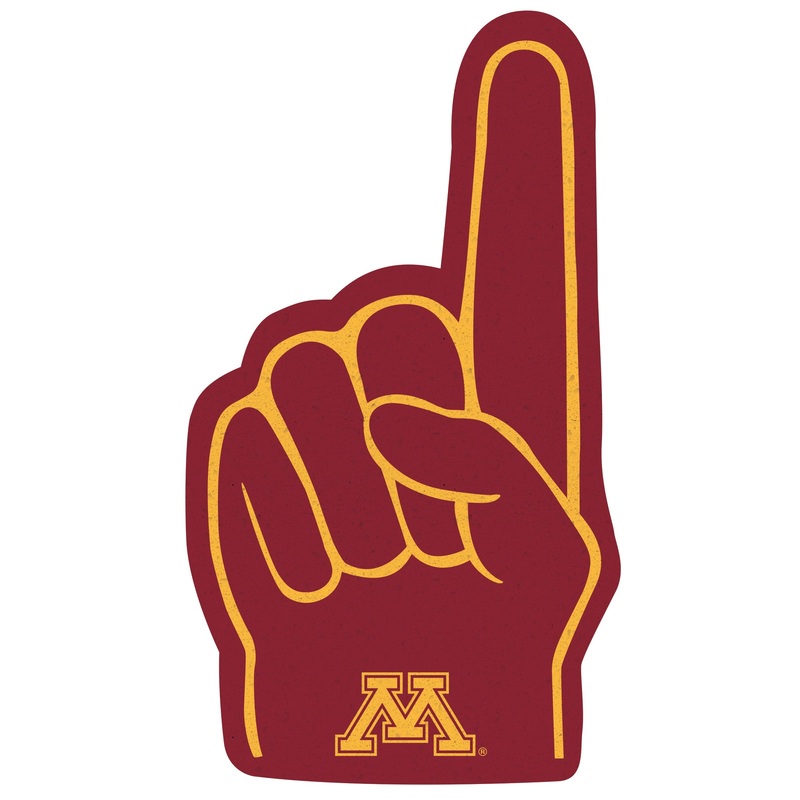 Minnesota Golden Gophers – RealBig Foam Finger Collection – Official NCAA – Reusable Vinyl Wall Decals