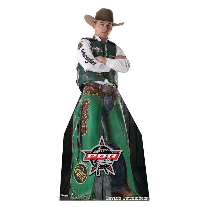 PBR: Daylon Swearingen Life-Size   Foam Core Cutout  – Officially Licensed Pro Bull Riding    Stand Out