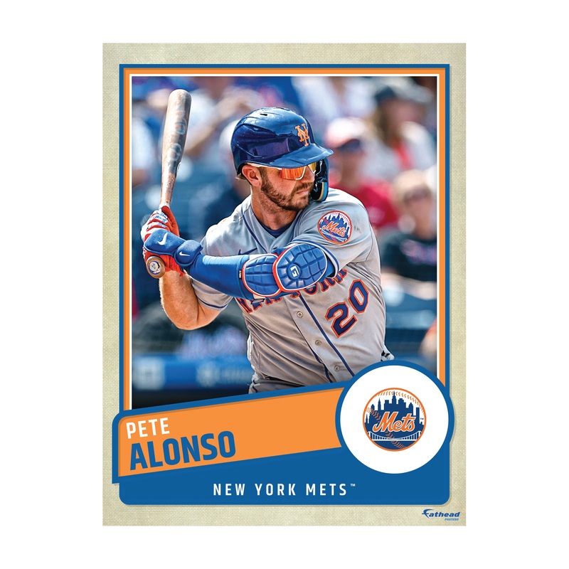 Pete Alonso – Peel & Stick Poster – Official MLB – New York Mets – Reusable Vinyl Wall Decal