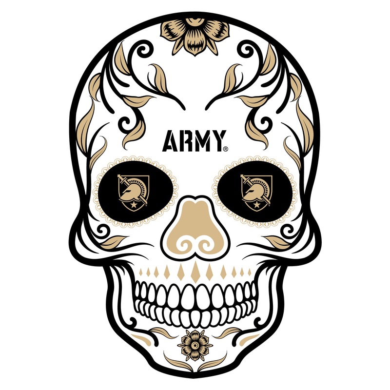 Skull – Big Head – Official NCAA – Army Black Knights – Foam Core Cutout
