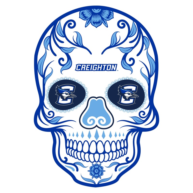 Skull – Big Head – Official NCAA – Creighton Bluejays – Foam Core Cutout