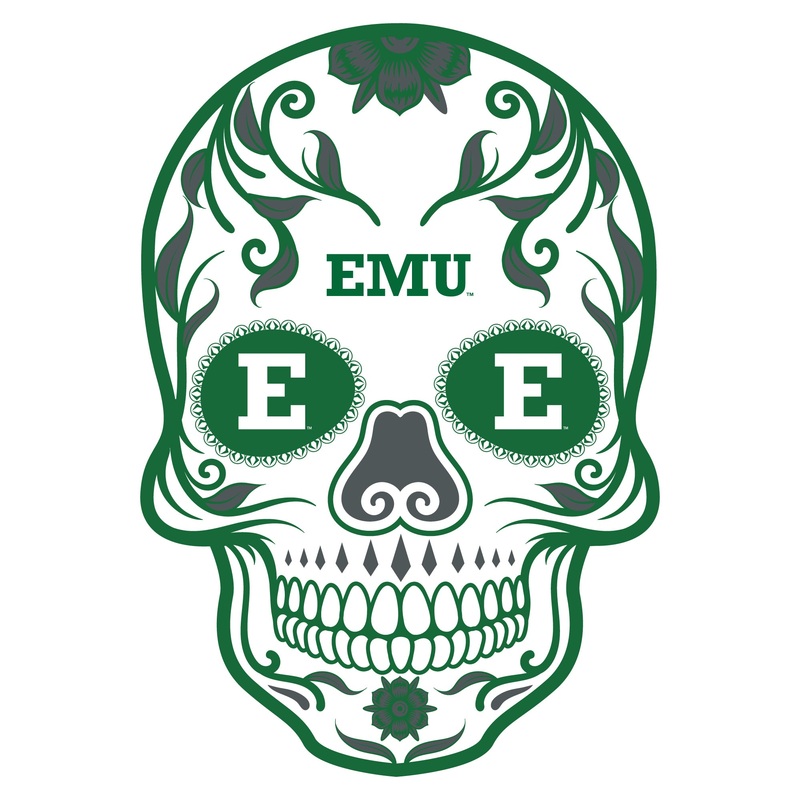 Skull – Big Head – Official NCAA – Eastern Michigan Eagles – Foam Core Cutout
