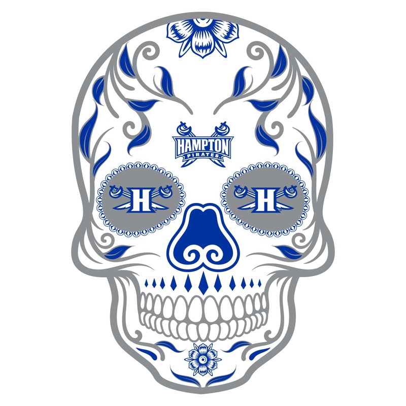 Skull – Big Head – Official NCAA – Hampton Pirates – Foam Core Cutout