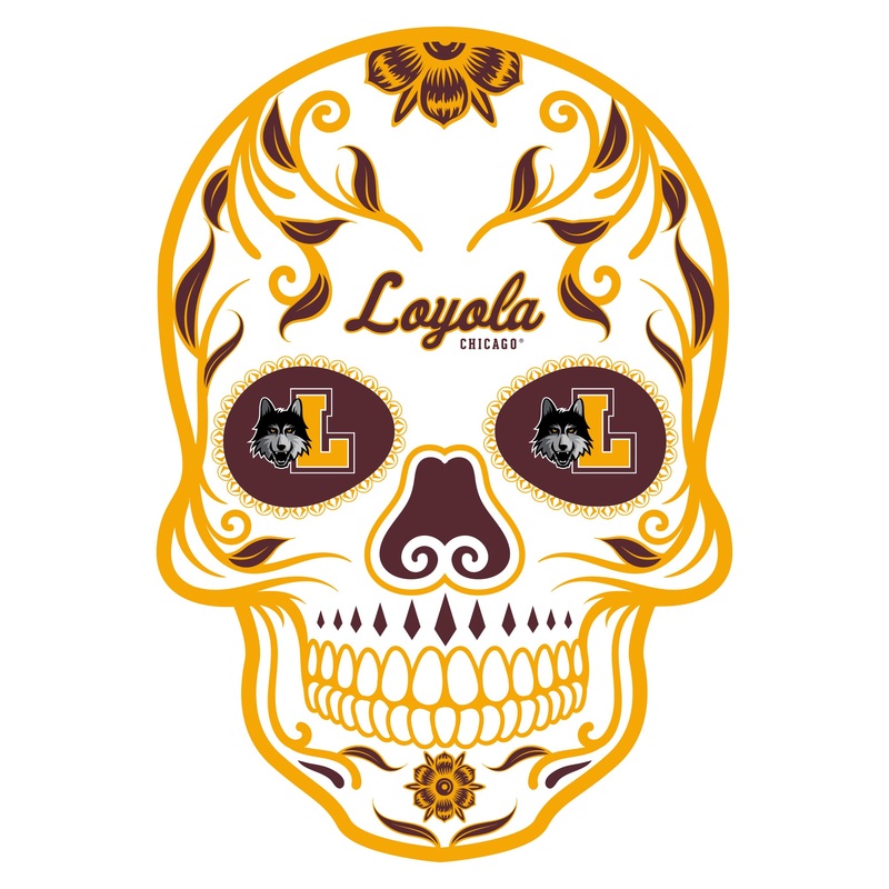 Skull – Big Head – Official NCAA – Loyola Chicago Ramblers – Foam Core Cutout