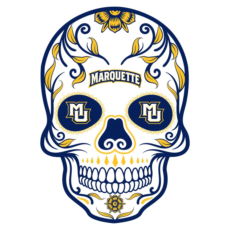 Skull – Big Head – Official NCAA – Marquette Golden Eagles – Foam Core Cutout