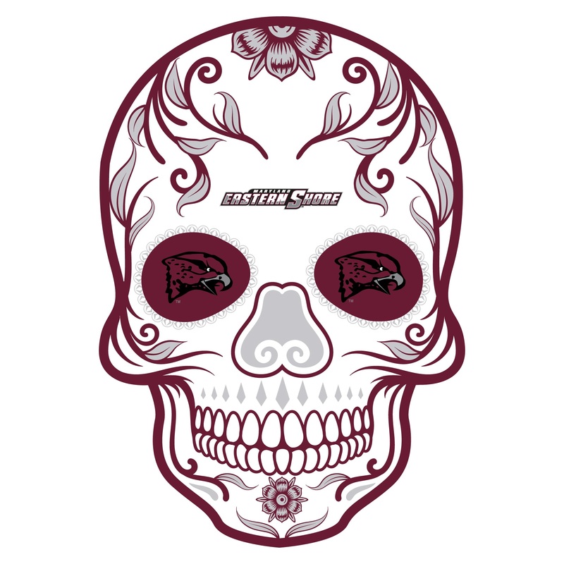 Skull – Big Head – Official NCAA – Maryland Eastern Shore Hawks – Foam Core Cutout