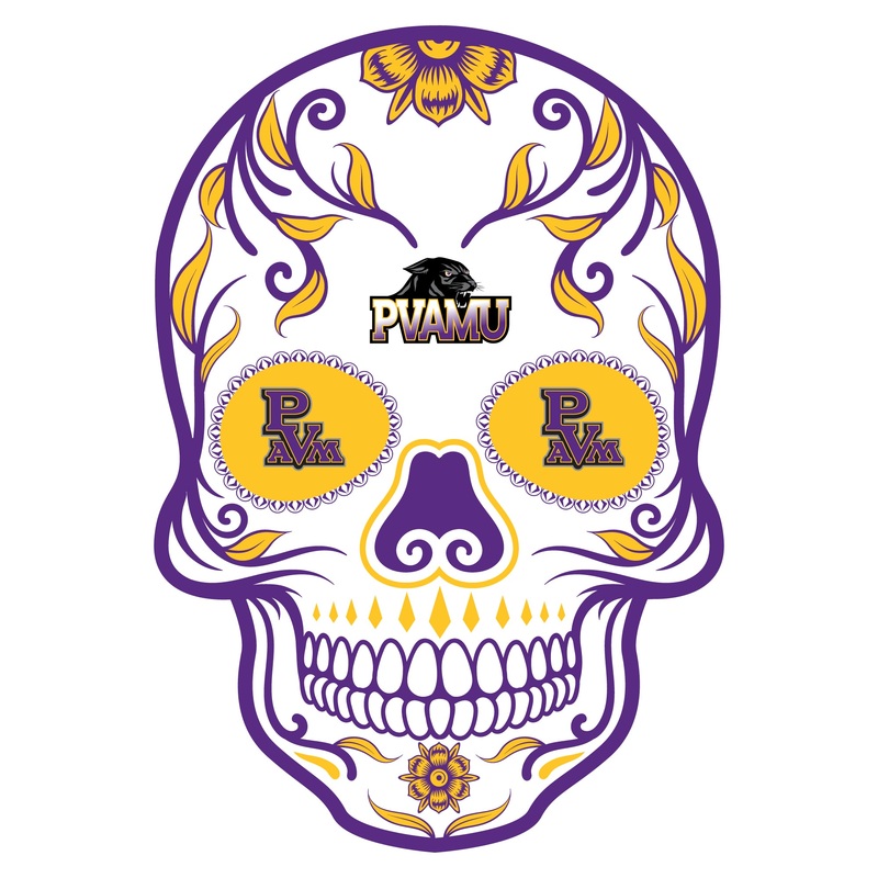 Skull – Big Head – Official NCAA – Prairie View A&M Panthers – Foam Core Cutout