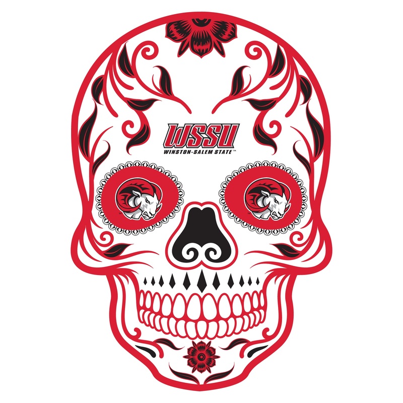 Skull – Big Head – Official NCAA – Winston-Salem State Rams – Foam Core Cutout