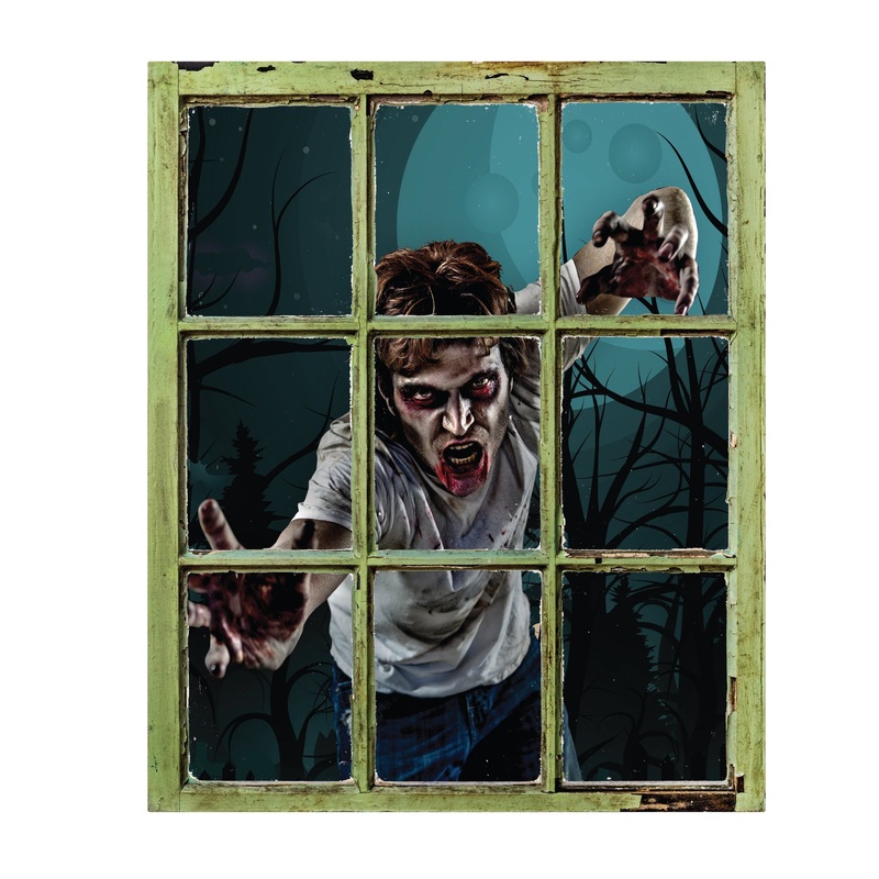 Zombies:  Grabbing Zombie Instant Window        –   Removable     Adhesive Decal