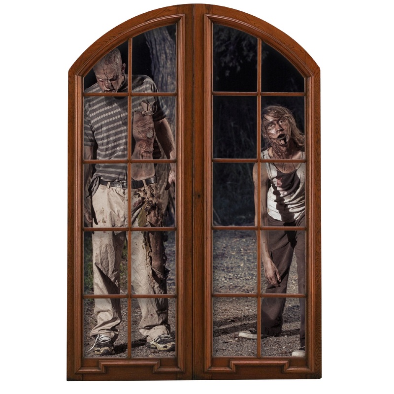Zombies:  Zombie Couple Instant Window        –   Removable     Adhesive Decal