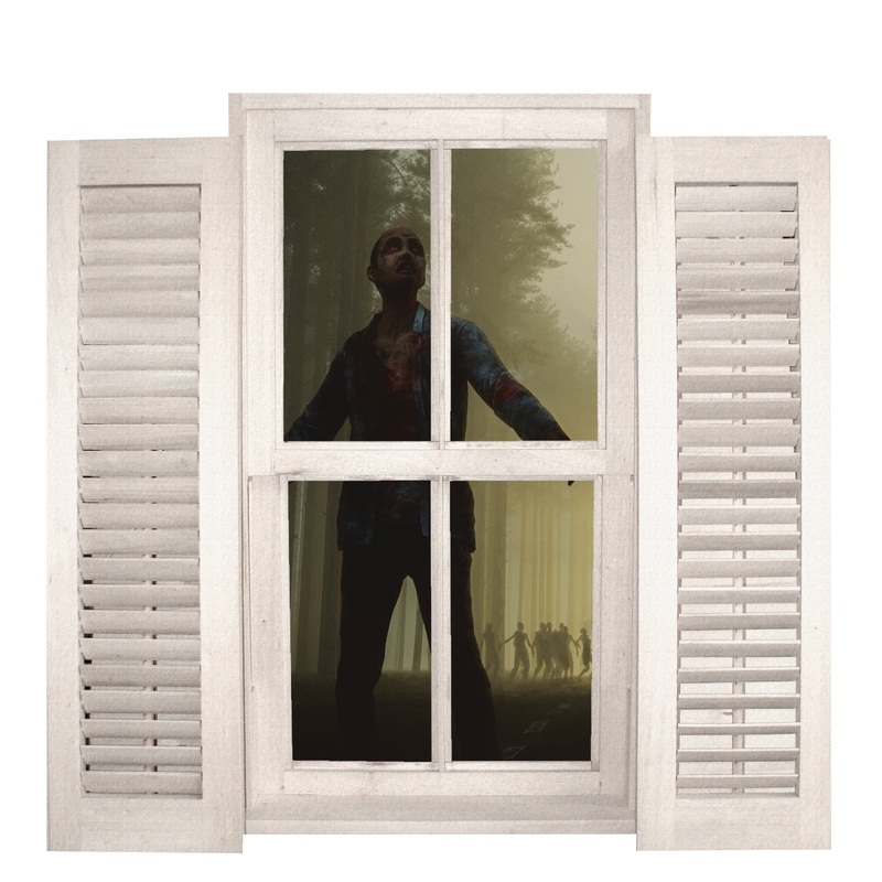 Zombies:  Zombie Hoard Instant Window        –   Removable     Adhesive Decal