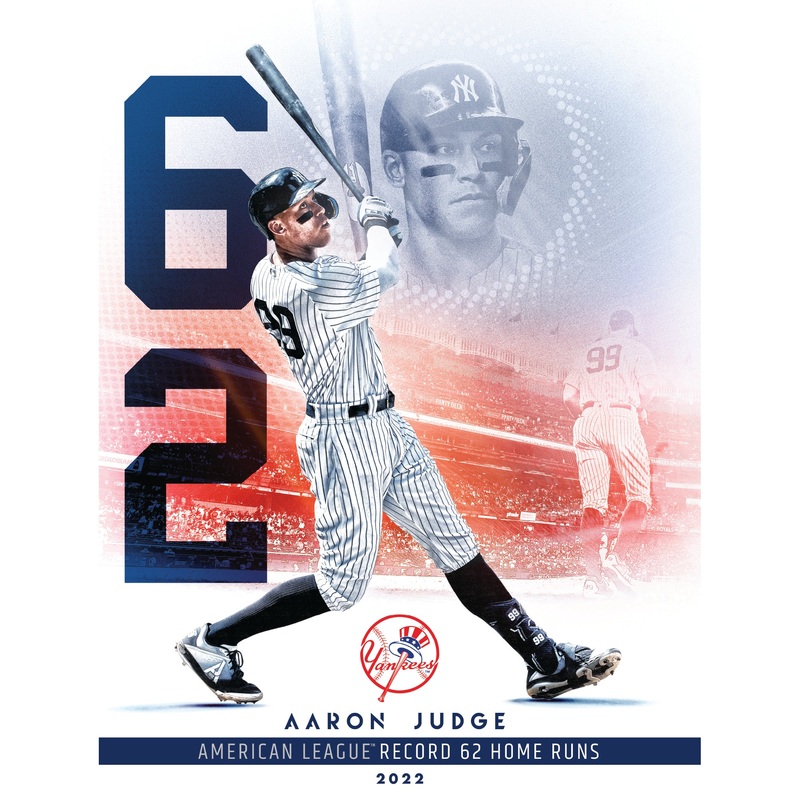 Aaron Judge – American League Home Run Record – Peel & Stick Poster – Official MLB – New York Yankees – Reusable Vinyl Wall Decal