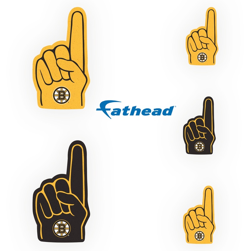 Boston Bruins – 5 Foam Finger Minis (Mixed Sizes) – Official NHL – Reusable Vinyl Decals