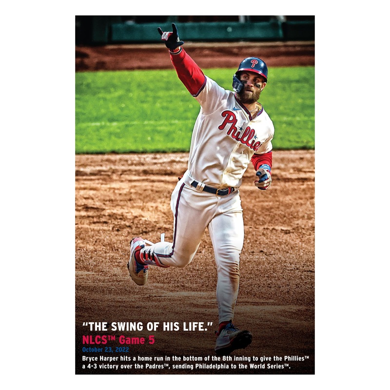 Bryce Harper – NLCS HR – Peel & Stick Poster – Official MLB – Philadelphia Phillies – Reusable Vinyl Wall Decal