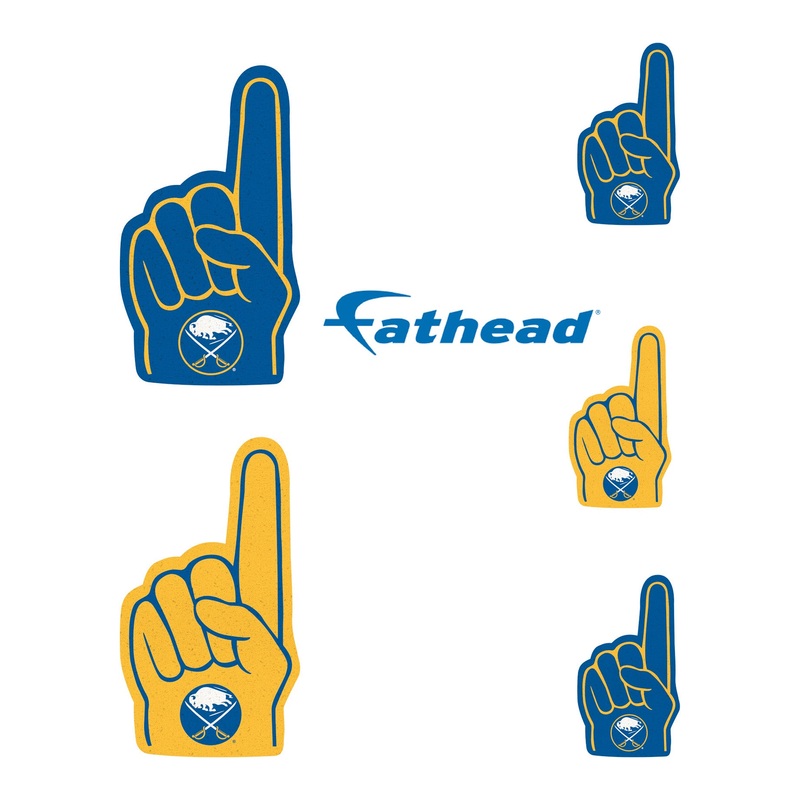 Buffalo Sabres – 5 Foam Finger Minis (Mixed Sizes) – Official NHL – Reusable Vinyl Decals