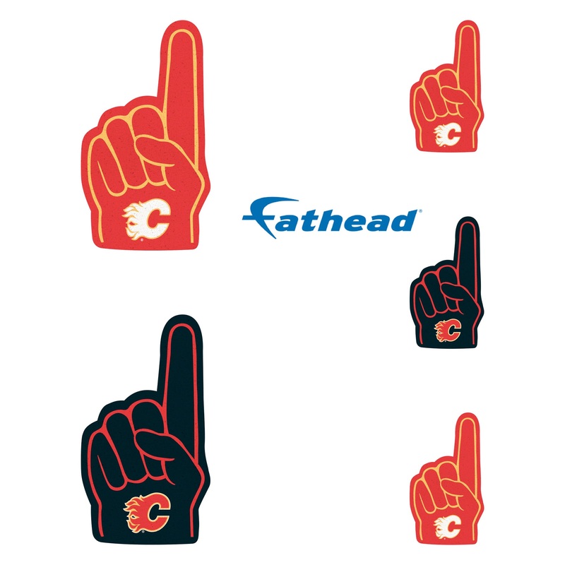 Calgary Flames – 5 Foam Finger Minis (Mixed Sizes) – Official NHL – Reusable Vinyl Decals