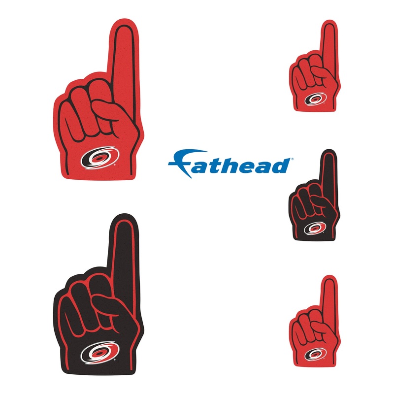 Carolina Hurricanes – 4 Foam Finger Minis (Mixed Sizes) – Official NHL – Reusable Vinyl Decals
