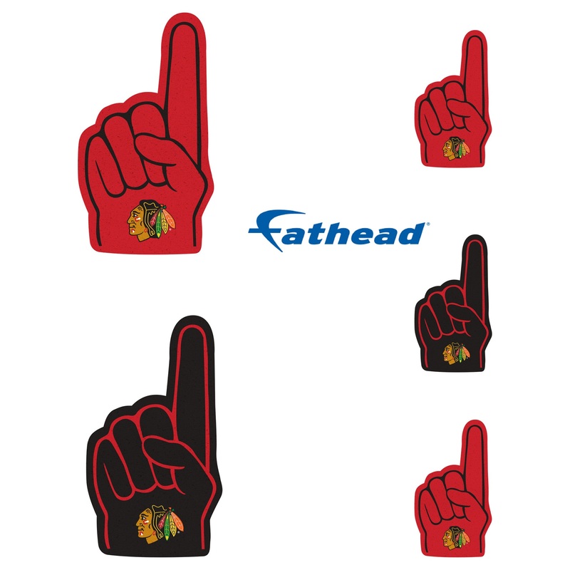 Chicago Blackhawks – 5 Foam Finger Minis (Mixed Sizes) – Official NHL – Reusable Vinyl Decals