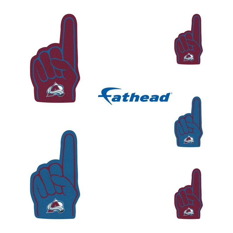 Colorado Avalanche – 5 Foam Finger Minis (Mixed Sizes) – Official NHL – Reusable Vinyl Decals