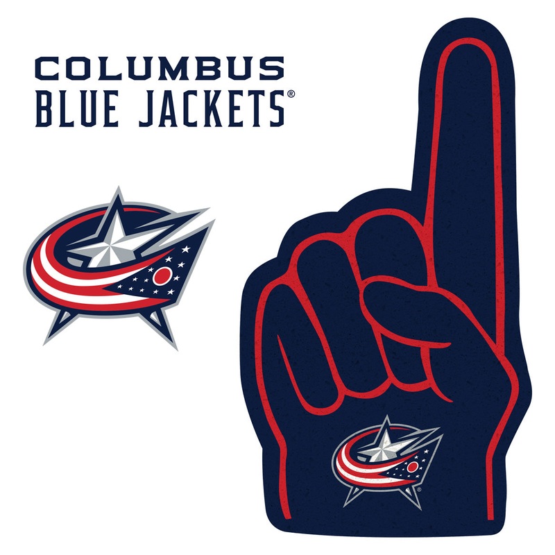 Columbus Blue Jackets – RealBig Foam Finger Collection – Official NHL – Reusable Vinyl Wall Decals