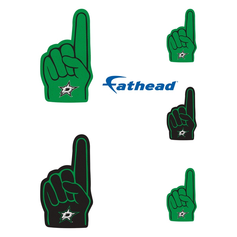 Dallas Stars – 5 Foam Finger Minis (Mixed Sizes) – Official NHL – Reusable Vinyl Decals