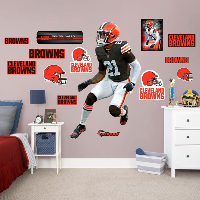 Denzel Ward – RealBig Collection – Official NFL – Cleveland Browns – Reusable Vinyl Wall Decals #2