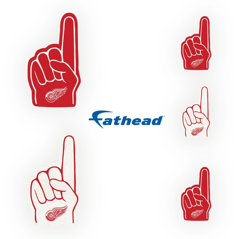 Detroit Red Wings – 5 Foam Finger Minis (Mixed Sizes) – Official NHL – Reusable Vinyl Decals