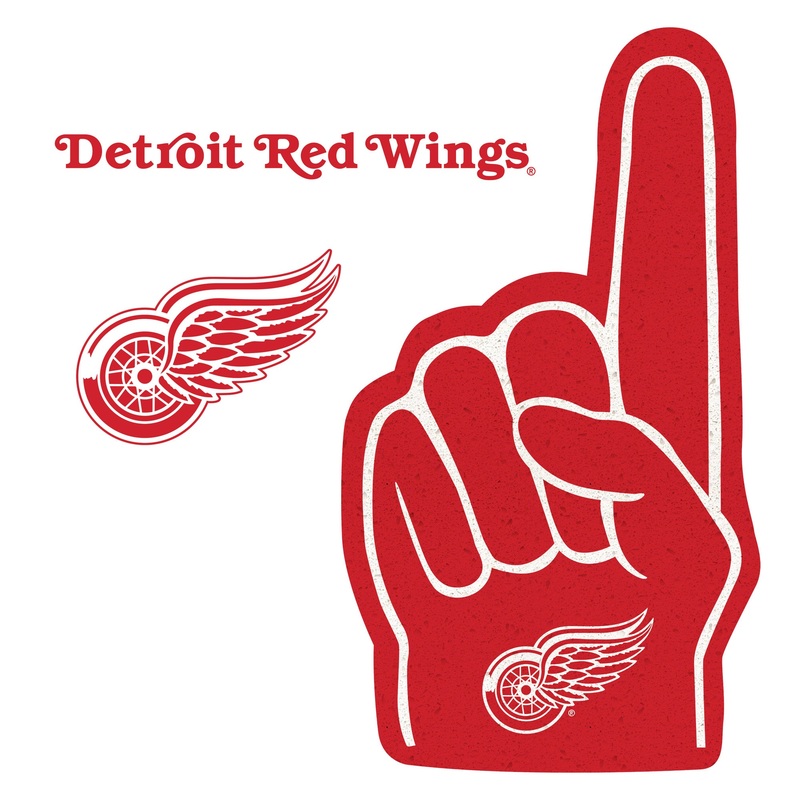Detroit Red Wings – RealBig Foam Finger Collection – Official NHL – Reusable Vinyl Wall Decals