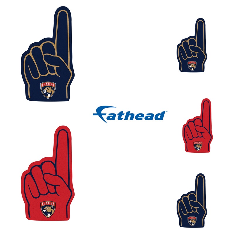 Florida Panthers – 5 Foam Finger Minis (Mixed Sizes) – Official NHL – Reusable Vinyl Decals