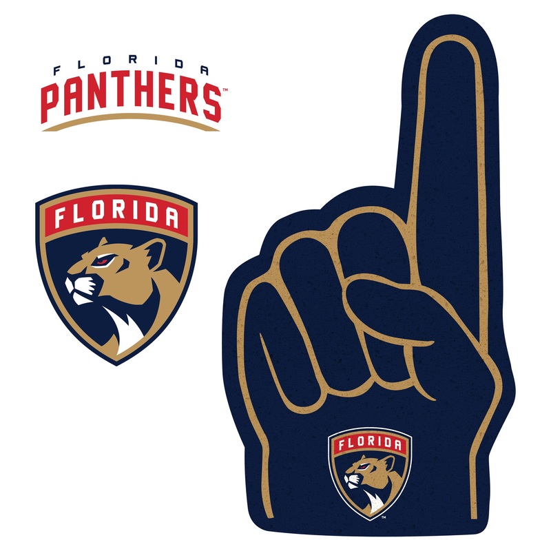 Florida Panthers – RealBig Foam Finger Collection – Official NHL – Reusable Vinyl Wall Decals