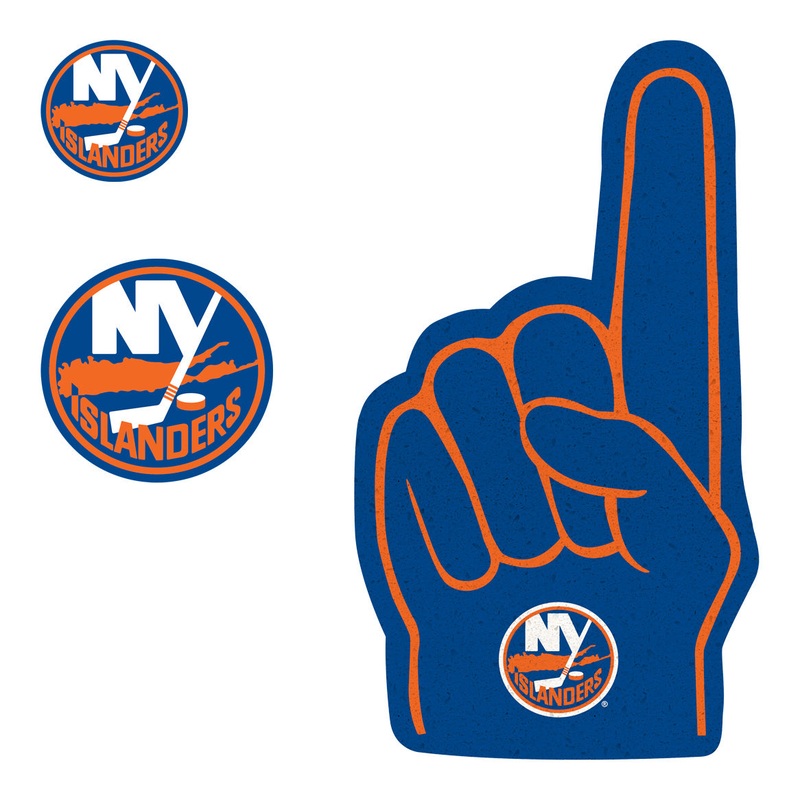 New York Islanders – RealBig Foam Finger Collection – Official NHL – Reusable Vinyl Wall Decals