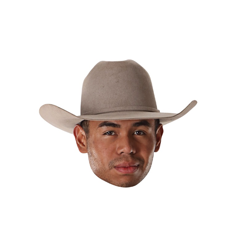 PBR: Keyshawn Whitehorse    Foam Core Cutout  – Officially Licensed Pro Bull Riding    Big Head