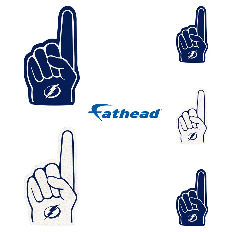 Tampa Bay Lightning – 5 Foam Finger Minis (Mixed Sizes) – Official NHL – Reusable Vinyl Decals