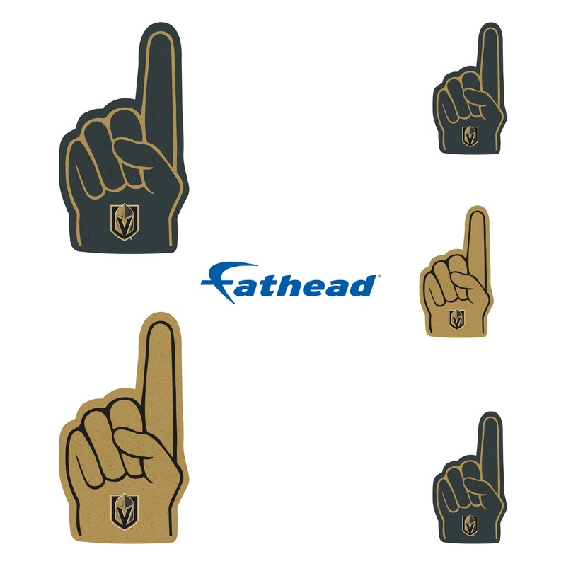 Vegas Golden Knights – 4 Foam Finger Minis (Mixed Sizes) – Official NHL – Reusable Vinyl Decals