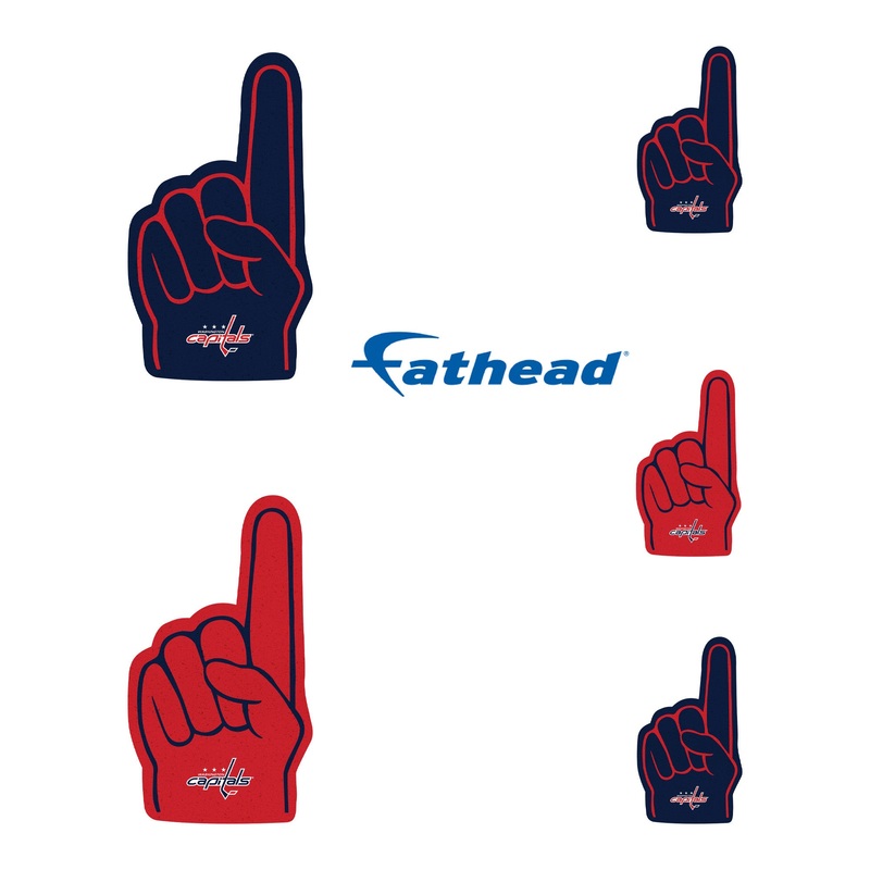 Washington Capitals – 4 Foam Finger Minis (Mixed Sizes) – Official NHL – Reusable Vinyl Decals