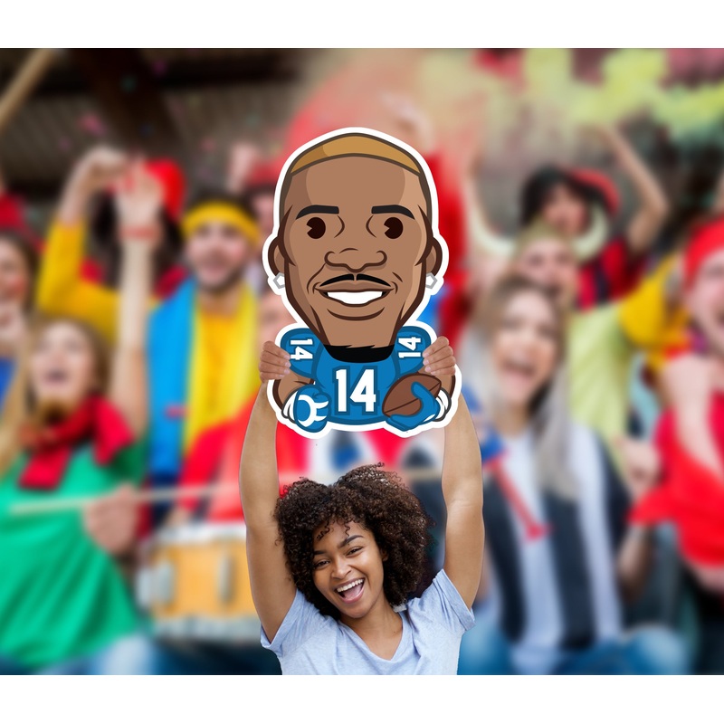 Amon-Ra St. Brown Emoji – Big Head – Official NFLPA – Detroit Lions – Foam Core Cutout