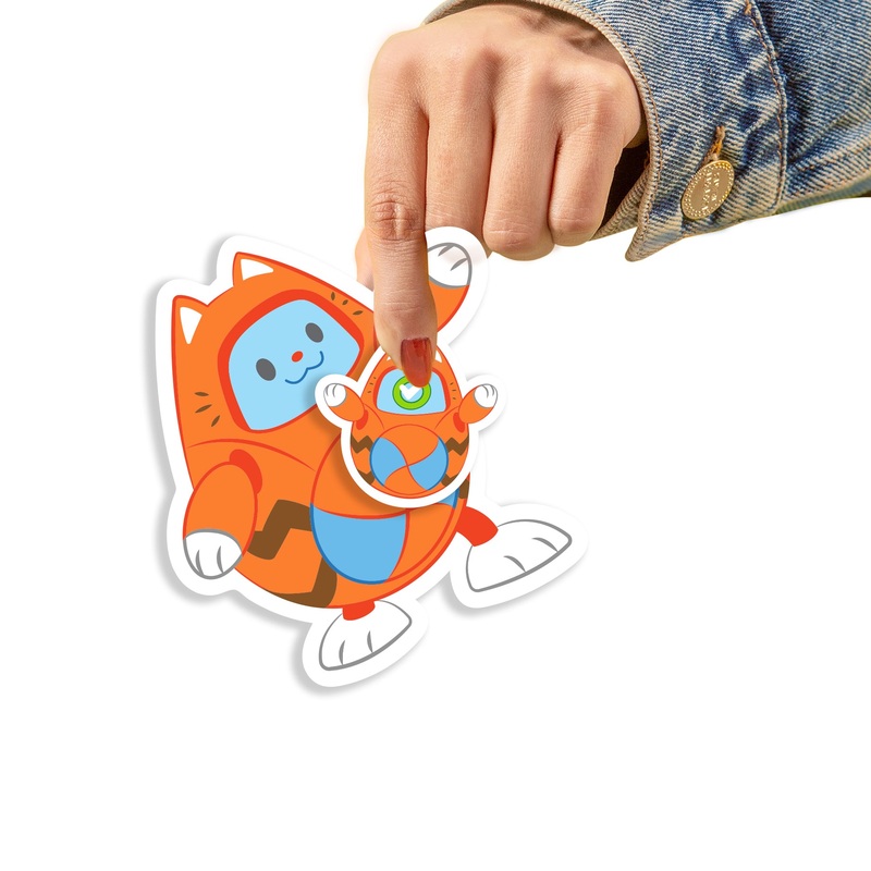 Blippi – 5 Minis (Mixed Sizes) – Official Tabbs – Reusable Vinyl Decals