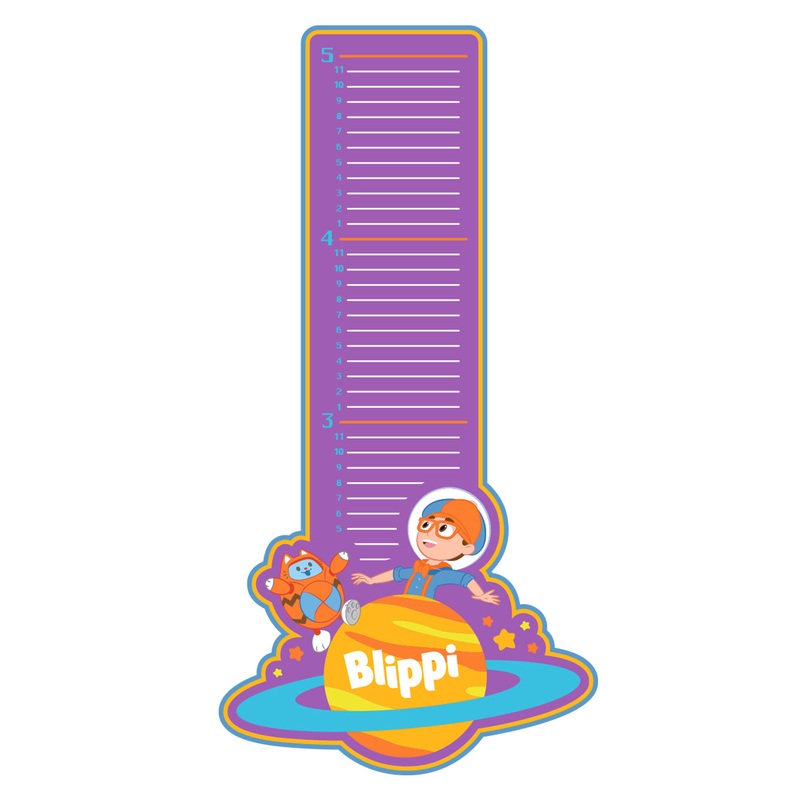 Blippi Space – Growth Chart – Official Blippi – Reusable Vinyl Wall Decal