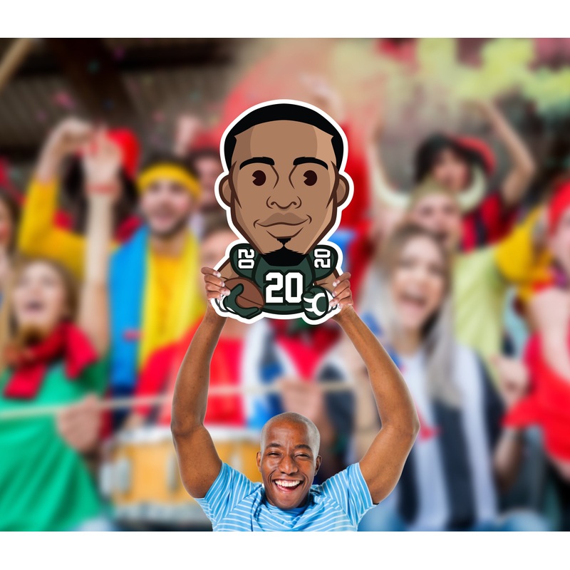 Breece Hall Emoji – Big Head – Official NFLPA – New York Jets – Foam Core Cutout