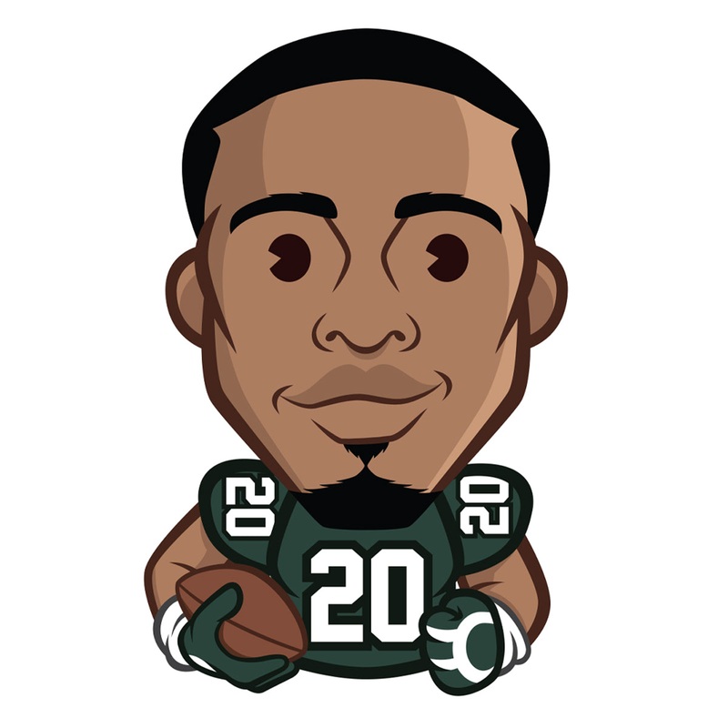 Breece Hall Emoji – RealBig Collection – Official NFLPA – New York Jets – Reusable Vinyl Wall Decals