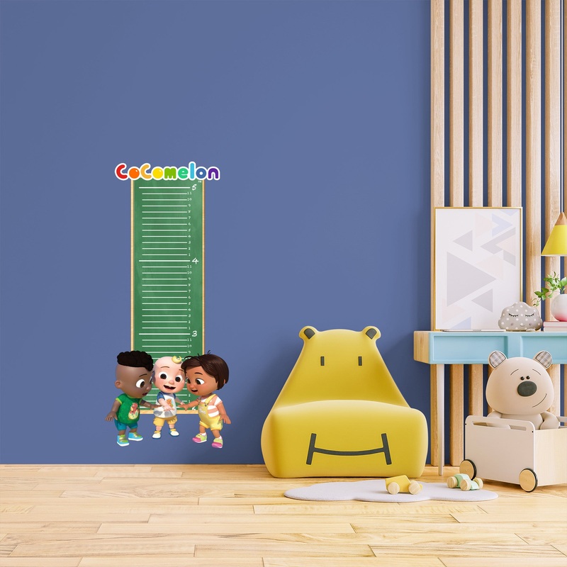 CoComelon – Growth Chart – Official CoComelon – JJ Friends – Reusable Vinyl Wall Decal