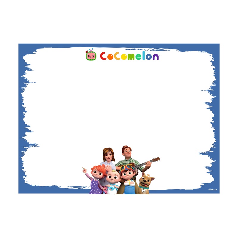 CoComelon – JJ Family – Dry Erase Wall Decal – Official CoComelon – Reusable Vinyl Wall Decal
