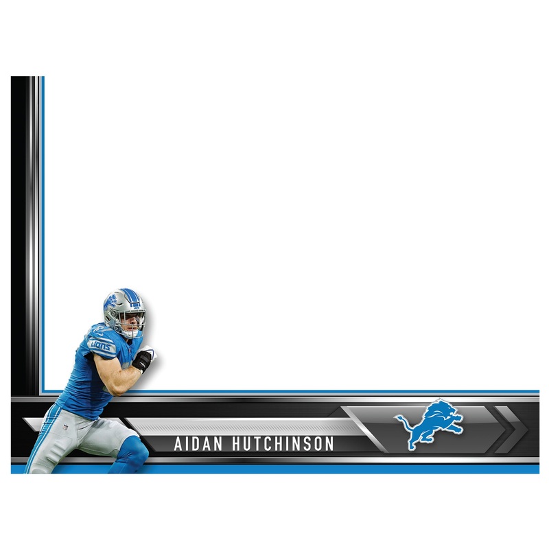 Detroit Lions – Aidan Hutchinson – Dry Erase Whiteboard – Official NFL – Reusable Vinyl Wall Decal