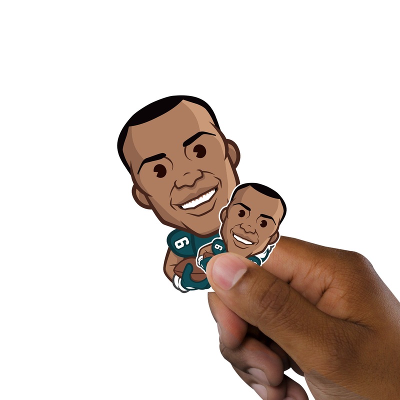 DeVonta Smith – 5 Emoji Minis (Mixed Sizes) – Official NFLPA – Philadelphia Eagles – Reusable Vinyl Decals