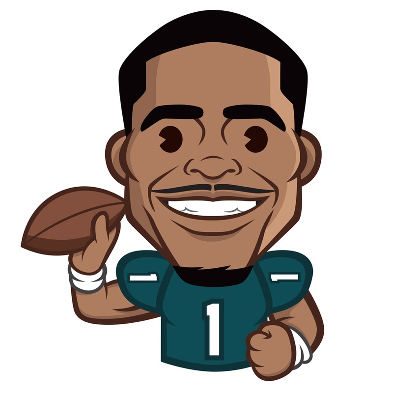 Jalen Hurts Emoji – RealBig Collection – Official NFLPA – Philadelphia Eagles – Reusable Vinyl Wall Decals