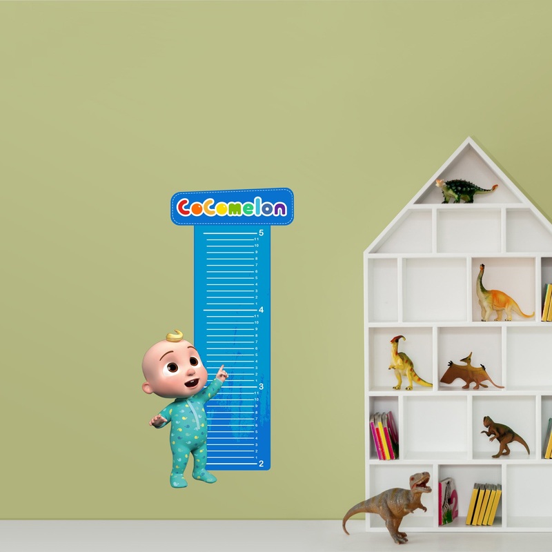 JJ Onesie – Growth Chart – Official CoComelon – Reusable Vinyl Wall Decal