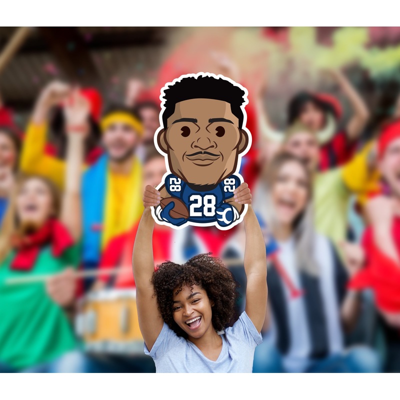 Jonathan Taylor Emoji – Big Head – Official NFLPA – Indianapolis Colts – Foam Core Cutout