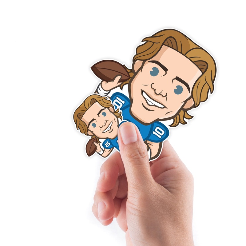 Justin Herbert – 5 Emoji Minis (Mixed Sizes) – Official NFLPA – Los Angeles Chargers – Reusable Vinyl Decals